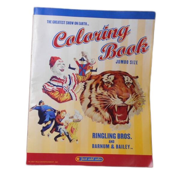 Feld Ent 1997 Ringling Brothers & Barnum & Bailey Circus Jumbo Coloring Book - Picture 1 of 12
